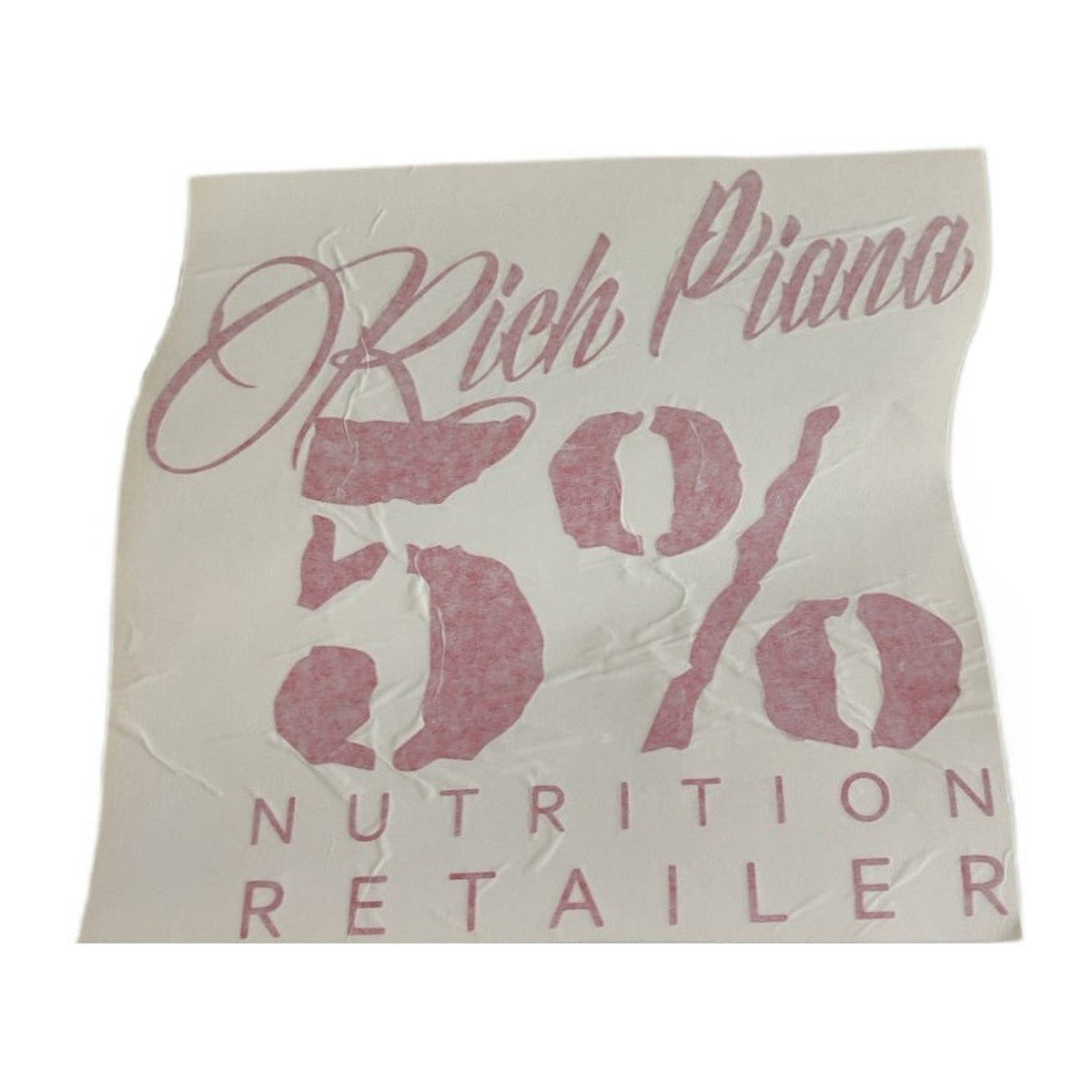 5% Nutrition 5% Nutrition Window Cling, White & Red