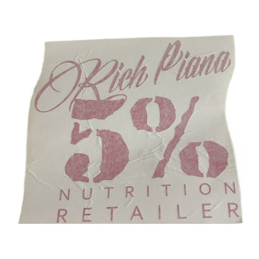 5% Nutrition 5% Nutrition Window Cling, White & Red