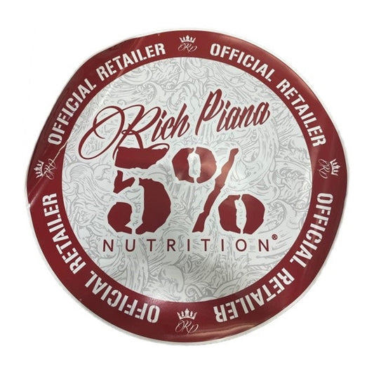 5% Nutrition 5% Nutrition Window Cling Circle, Red & Filigree