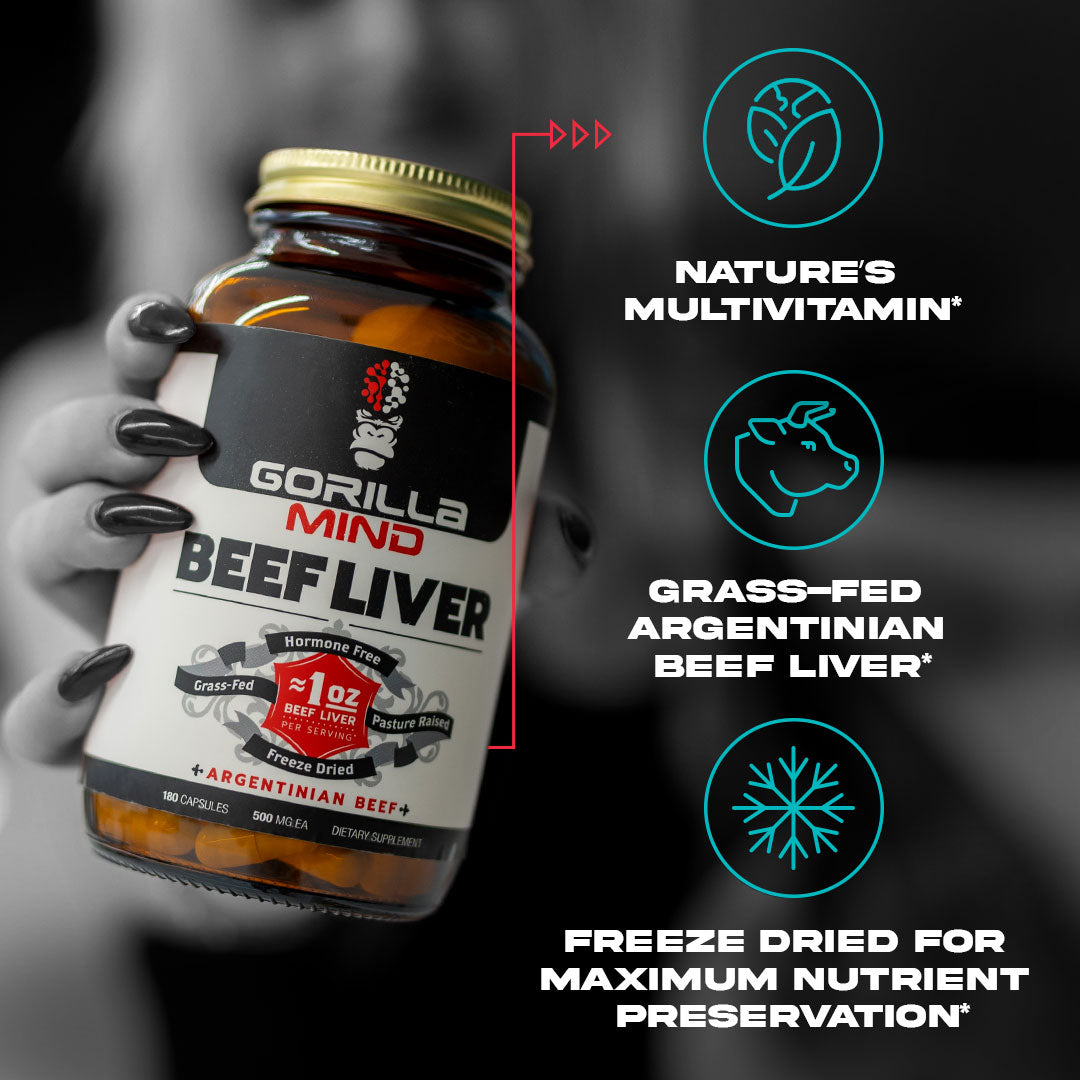Gorilla Mind Grass-Fed Beef Liver Capsules