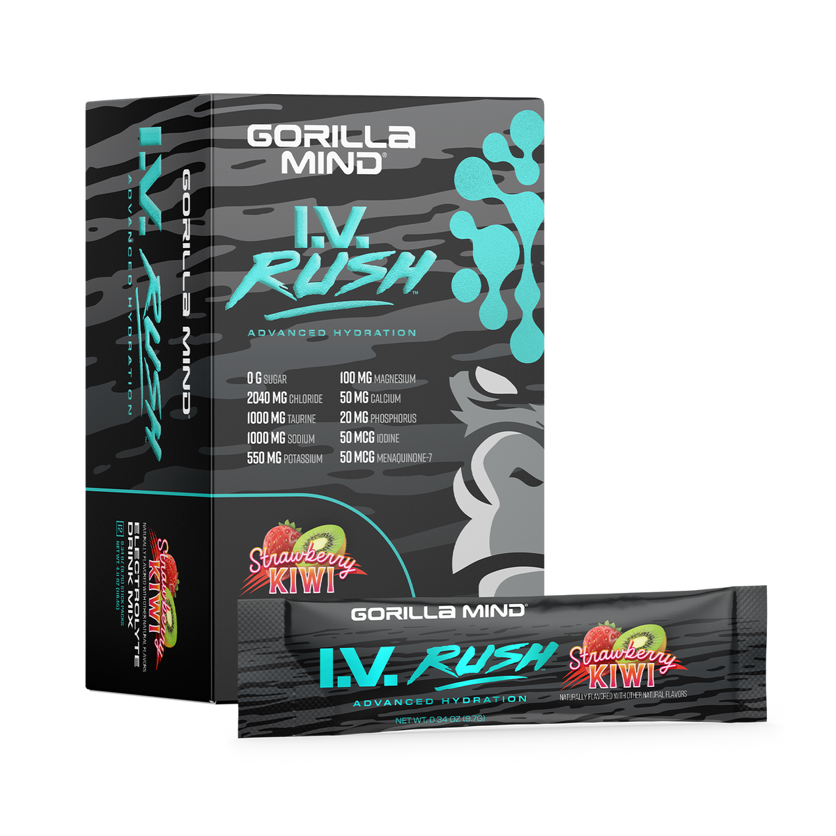 Gorilla Mind I.V. Rush Electrolytes - 12 servings