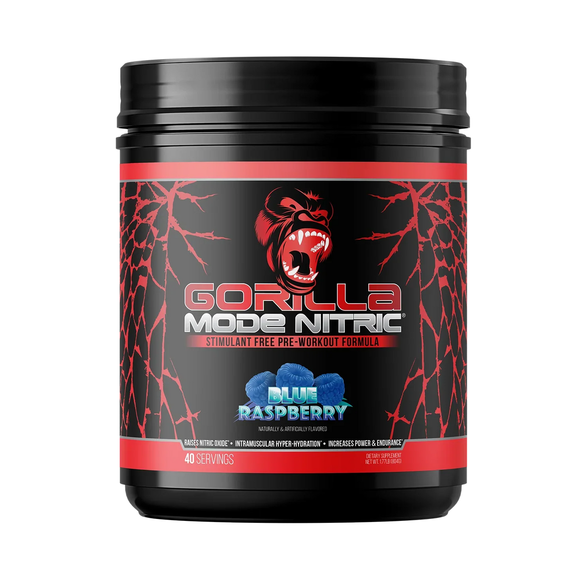 Gorilla Mind Gorilla Mode Nitric Stim-Free Pre-Workout - 40 servings