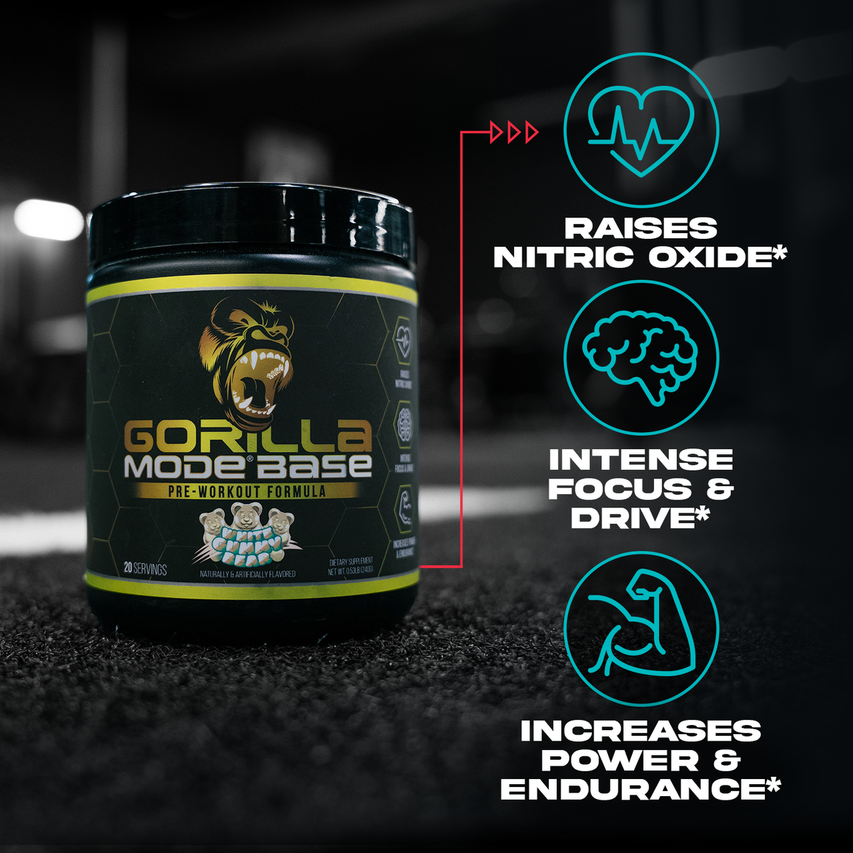 Gorilla Mind Gorilla Mode Base Pre-Workout - 427g