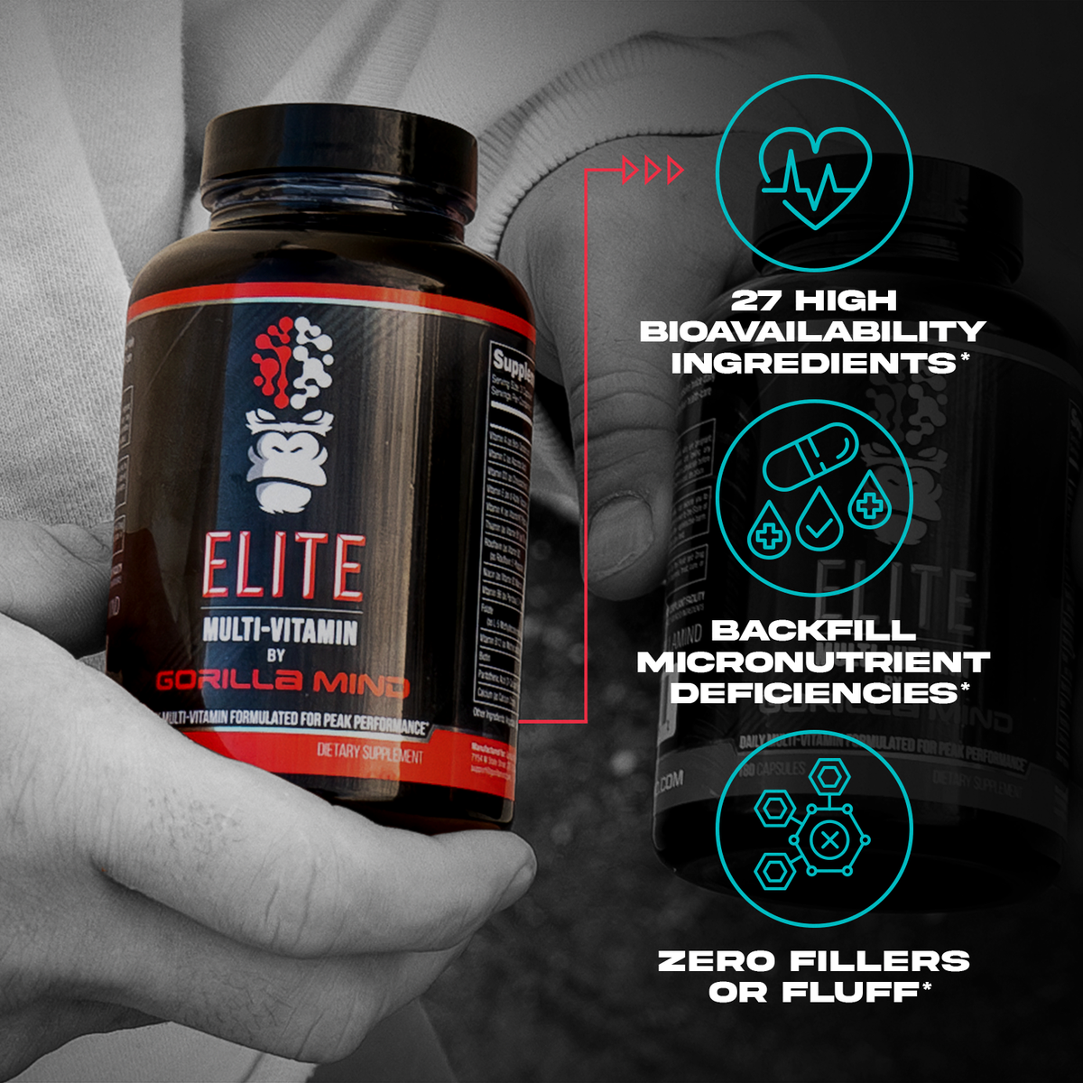 Gorilla Mind Elite Multivitamin - 180 caps