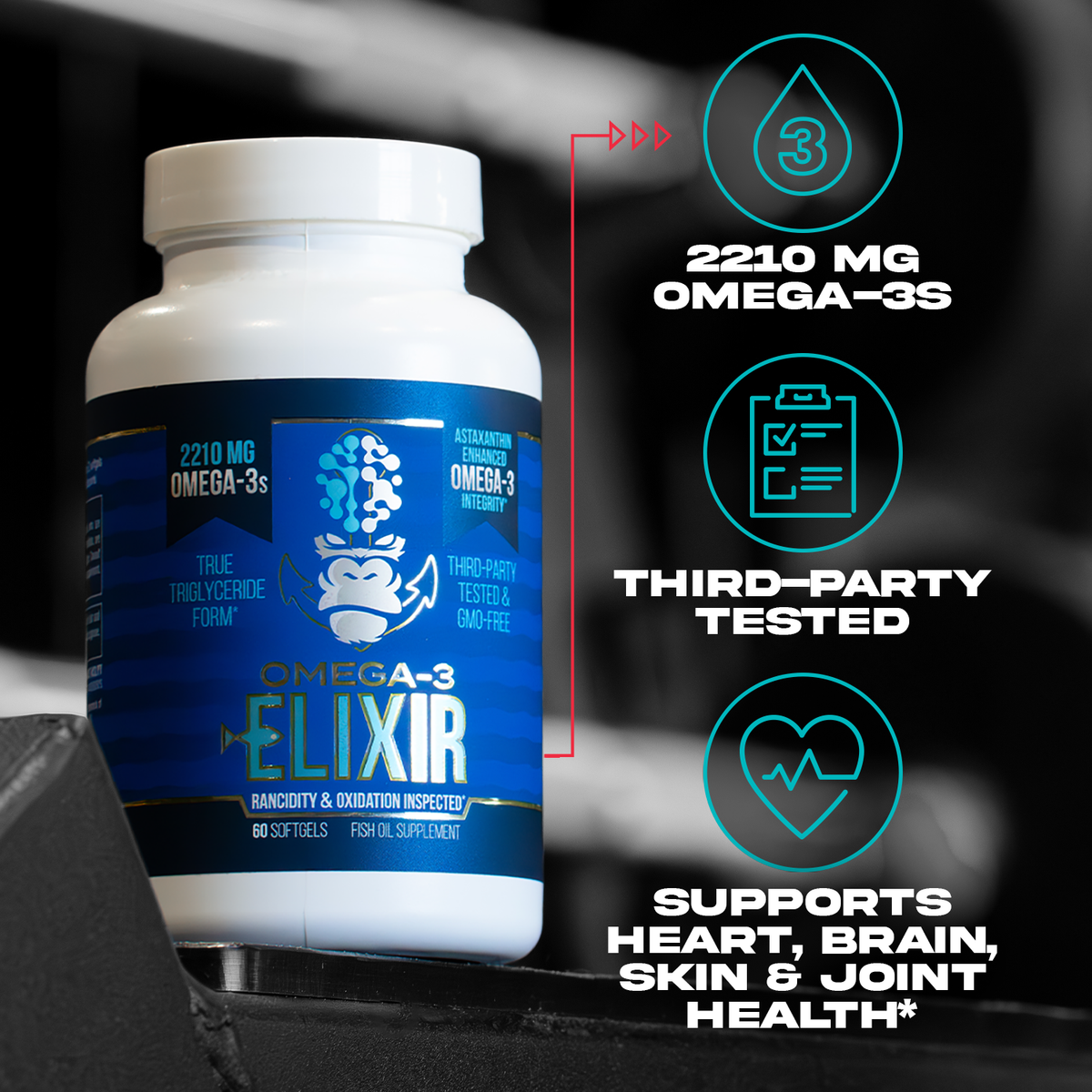 Gorilla Mind Omega-3 Elixir - 30 servings