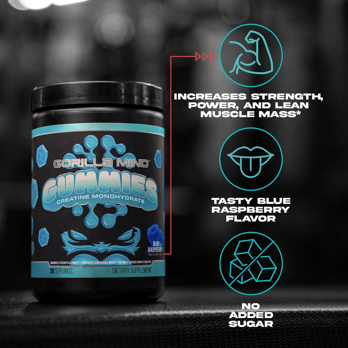 Gorilla Mind Creatine Gummies - 30 servings