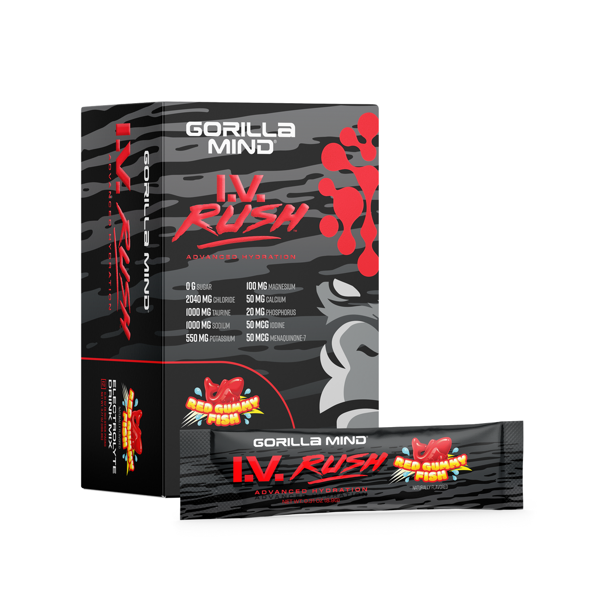 Gorilla Mind I.V. Rush Electrolytes - 12 servings