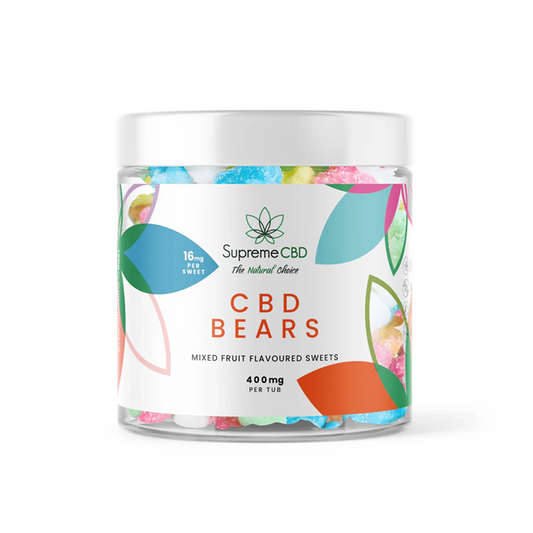 Supreme CBD CBD Gummy Tub (400mg), Bears/Multi Fruit - 150g