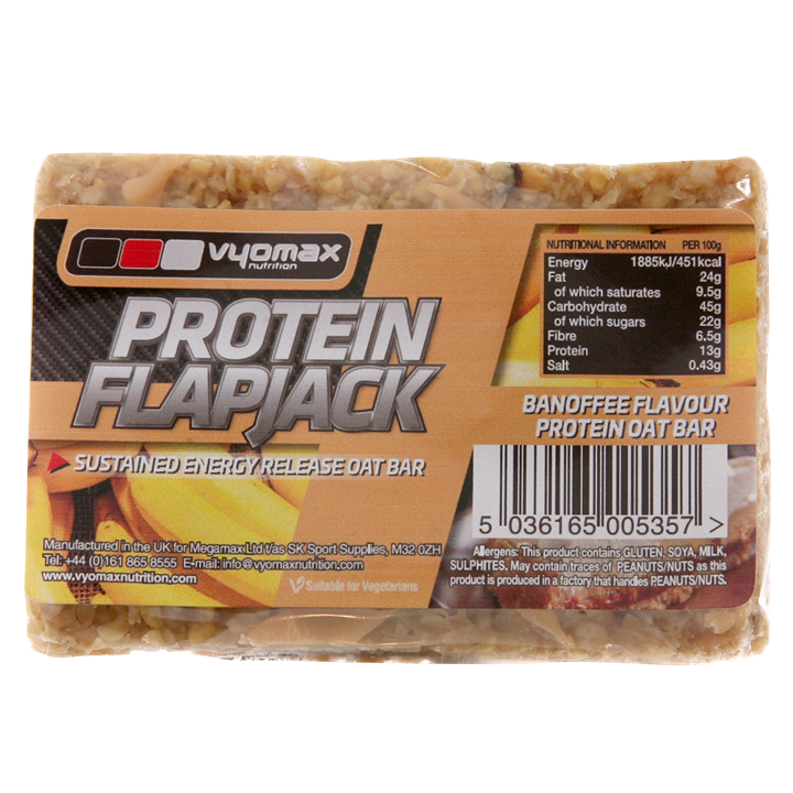 Vyomax Nutrition Protein Flapjacks 12x100g Chocolate Orange