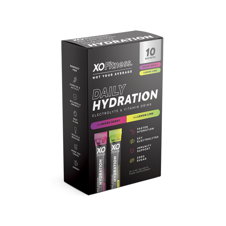 XO Fitness Pre-Workout Gel Mix Case 24x70g Tropical / Green Apple