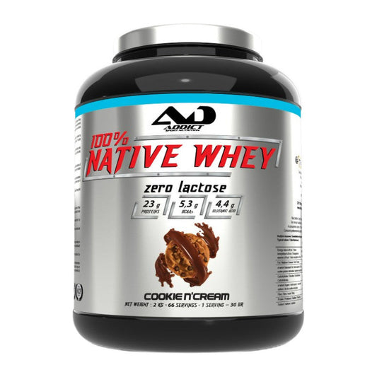 Addict Sport Nutrition 100% Native Whey Zero Lactose, Cookie N'Cre
