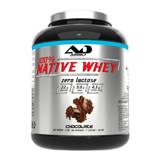 Addict Sport Nutrition 100% Native Whey Zero Lactose, Chocolate