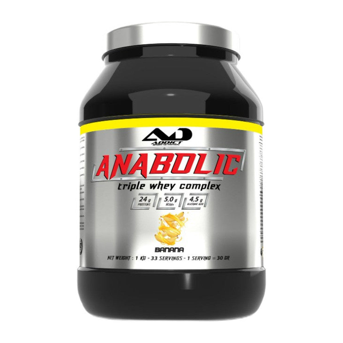 Addict Sport Nutrition Anabolic Triple Whey Complex, Banana - 1000