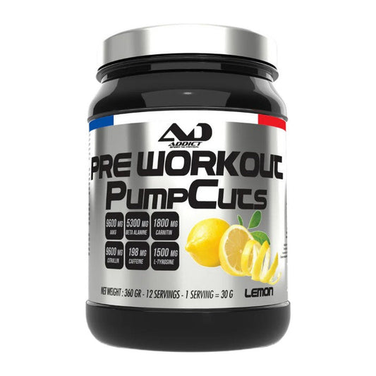 Addict Sport Nutrition Pre Workout Pump Cuts, Lemon - 360g