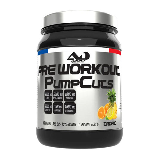 Addict Sport Nutrition Pre Workout Pump Cuts, Tropic - 360g