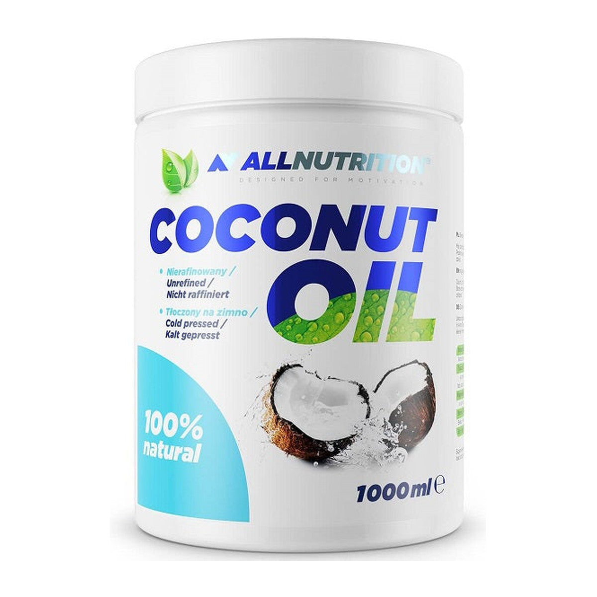 Allnutrition 100% Natural Coconut Oil, Unrefined - 1000 ml.