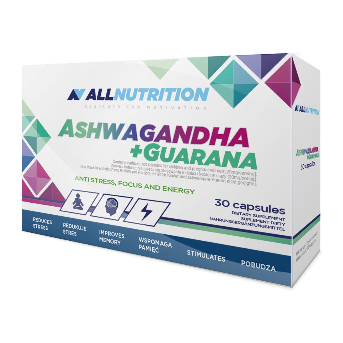 Allnutrition Ashwagandha + Guarana - 30 caps