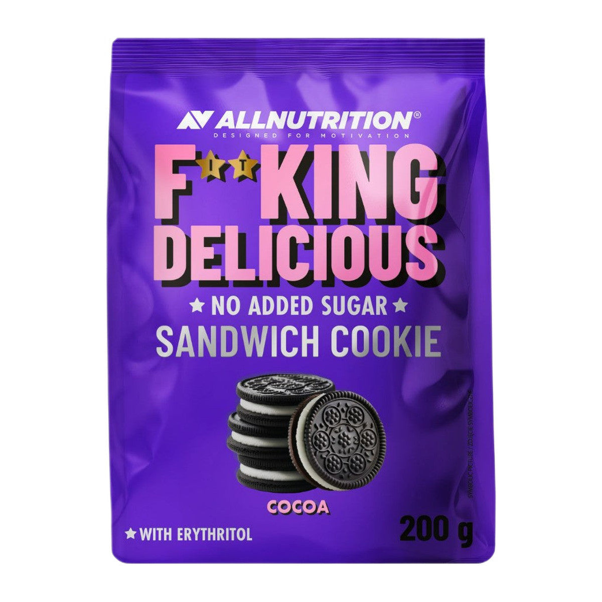 Allnutrition Fitking Delicious Sandwich Cookie, Cocoa - 200g