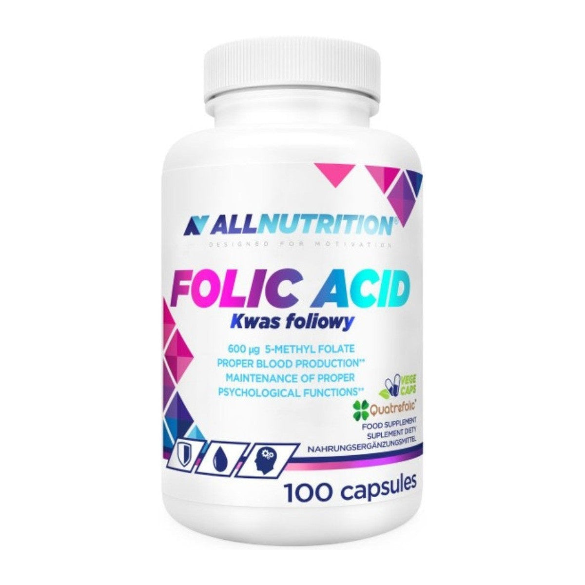 Allnutrition Folic Acid, 600mcg - 100 caps