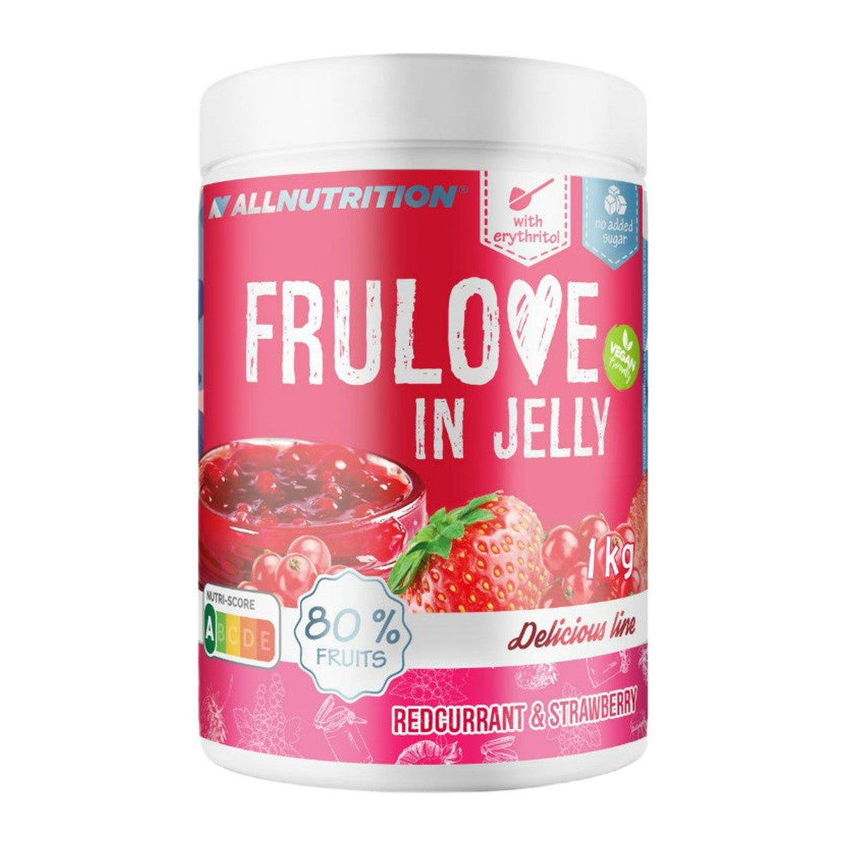 Allnutrition Frulove In Jelly, Redcurrant & Strawberry - 1000g