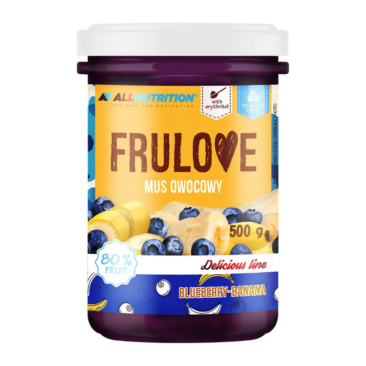 Allnutrition Frulove Mousse, Blueberry-Banana - 500g