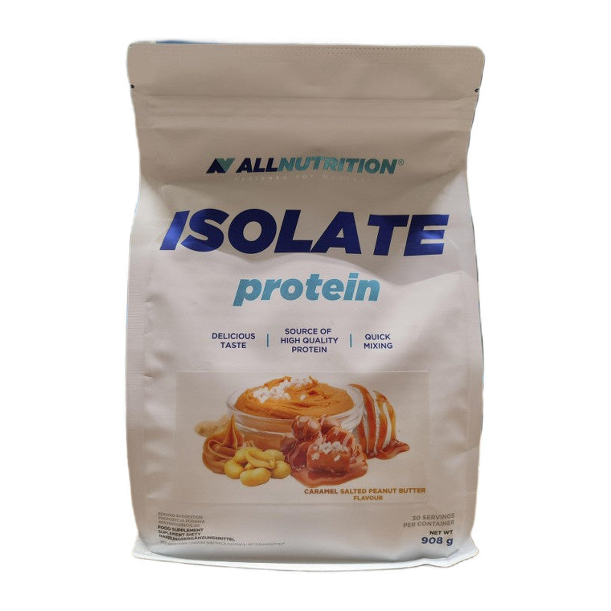Allnutrition Isolate Protein, Caramel Salted Peanut Butter - 908g