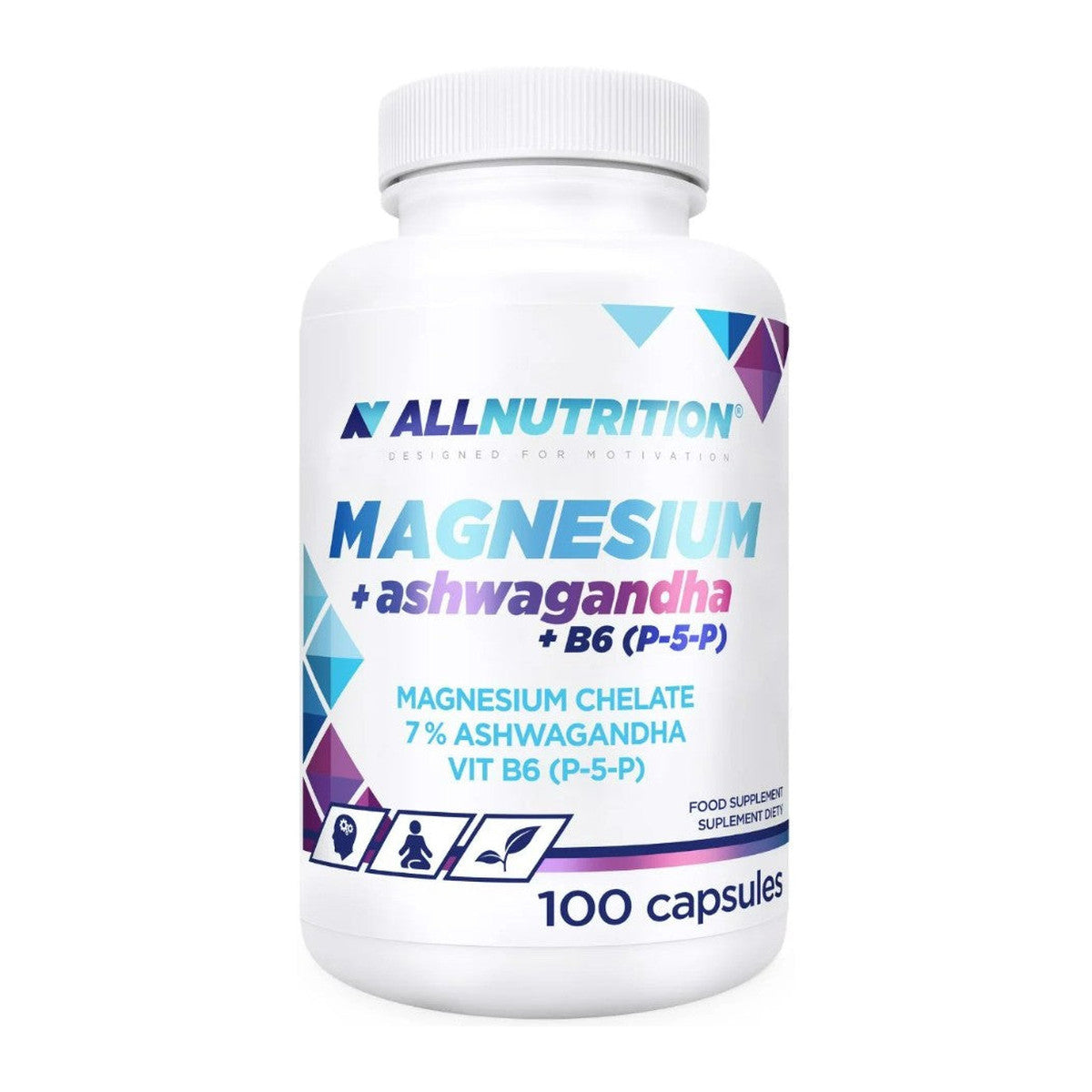 Allnutrition Magnesium + Ashwagandha + B6 (P-5-P) - 100 caps