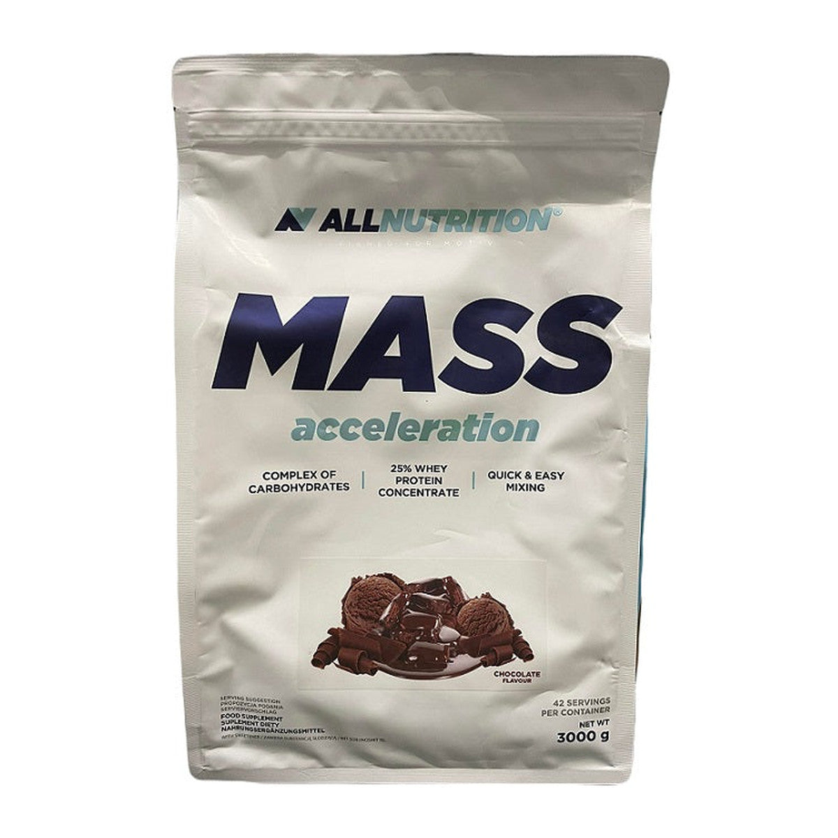 Allnutrition Mass Acceleration, Chocolate - 3000g
