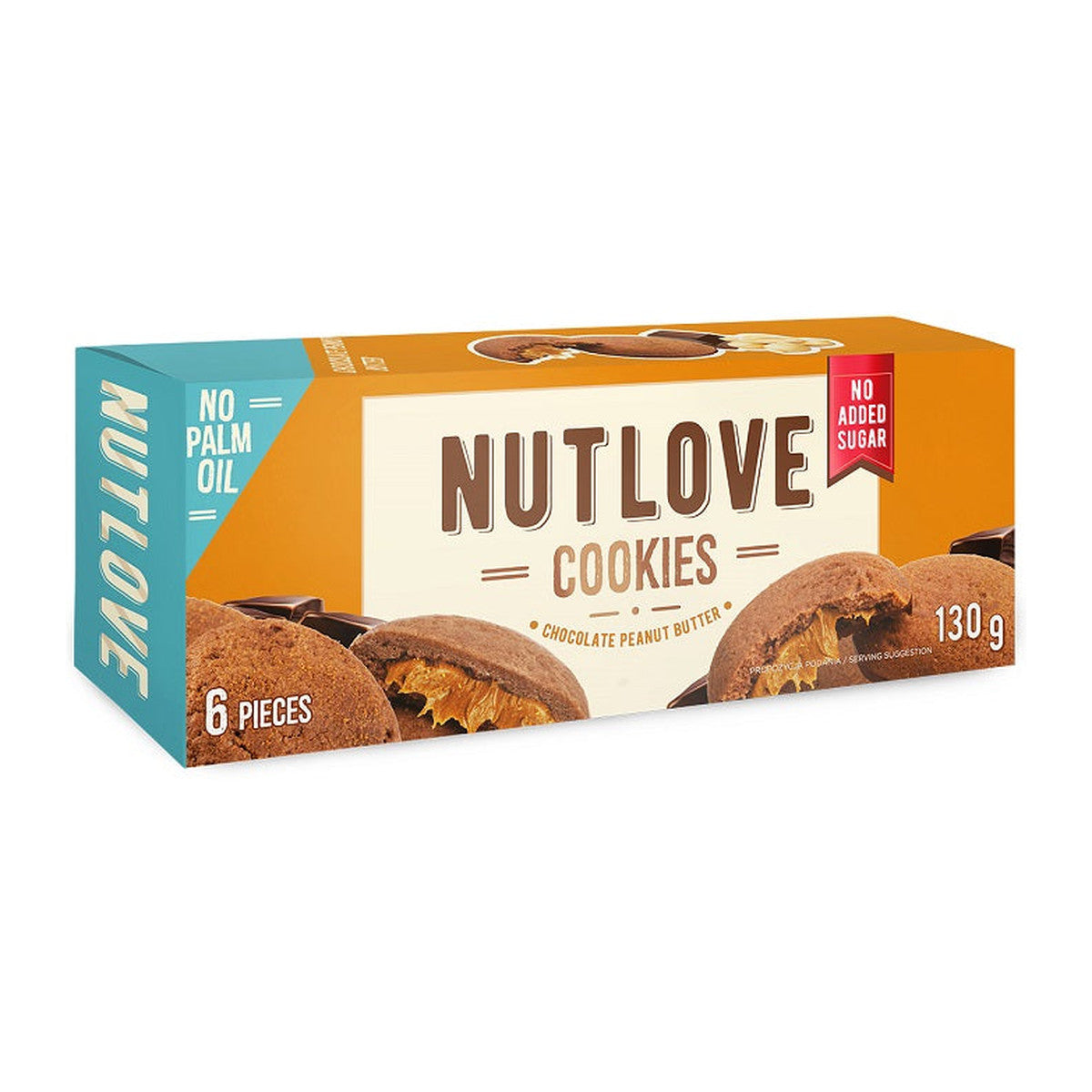 Allnutrition Nutlove Cookies, Chocolate Peanut Butter - 6 cookies