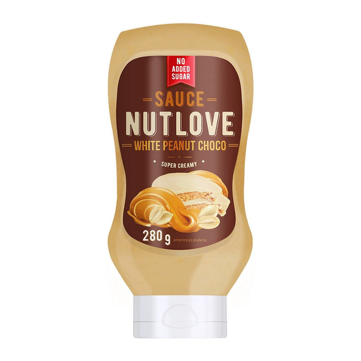 Allnutrition Nutlove Sauce, White Peanut Choco - 280 ml.