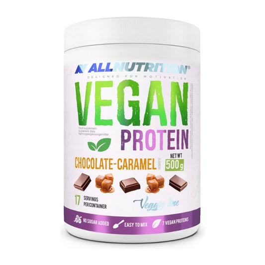 Allnutrition Vegan Protein, Chocolate Caramel - 500g