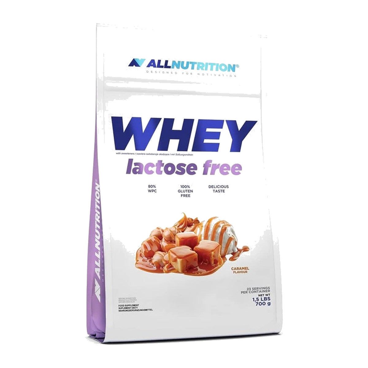 Allnutrition Whey Lactose Free, Caramel - 700g