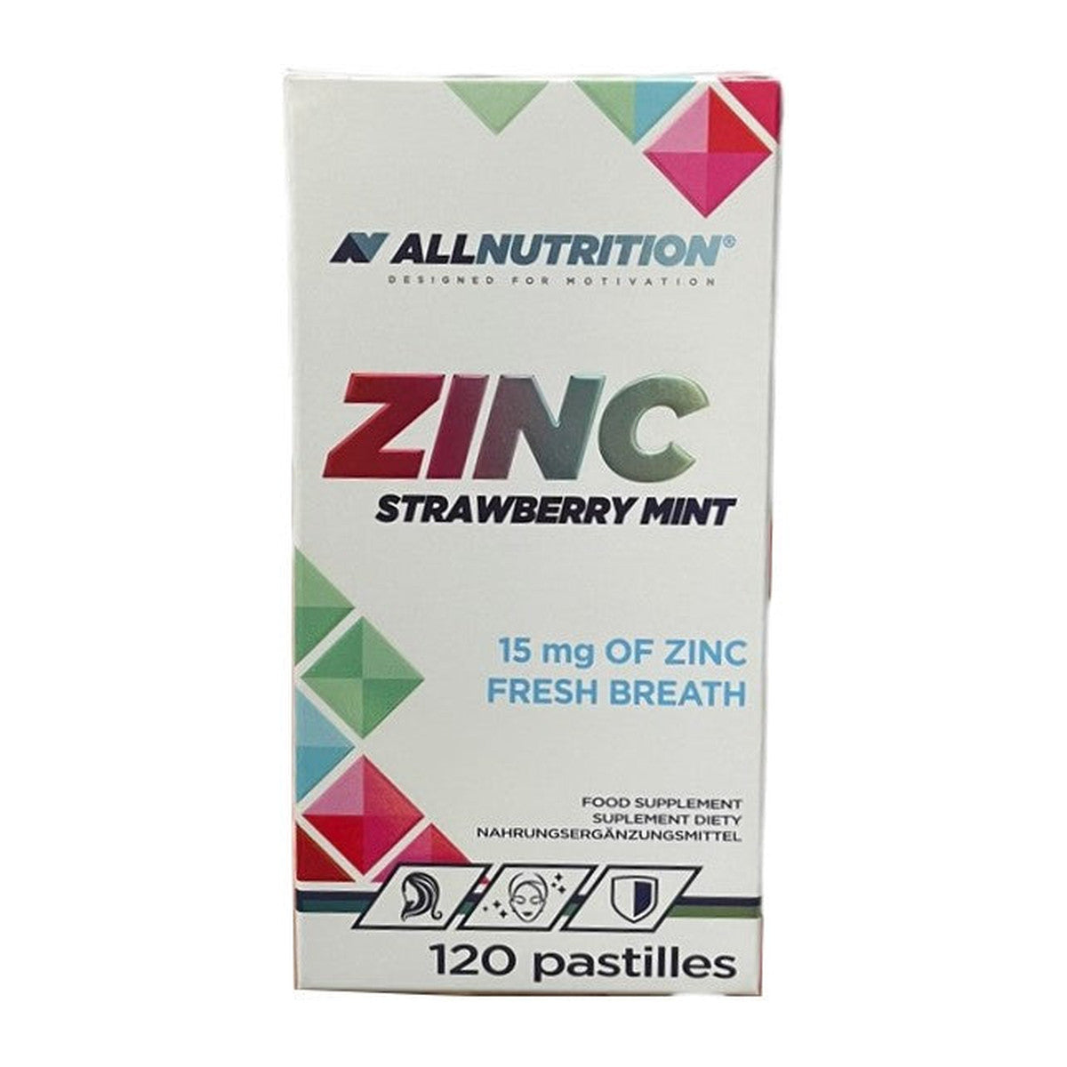 Allnutrition Zinc, 15mg (Strawberry Mint) - 120 pastilles