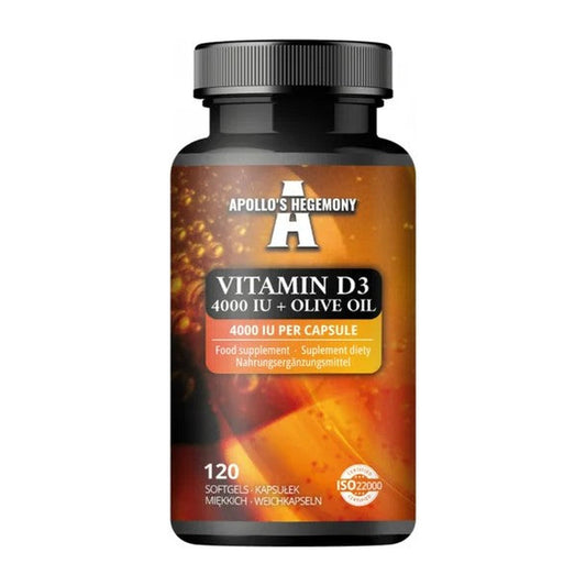 Apollo's Hegemony Vitamin D3 4000IU + Olive Oil - 120 softgels