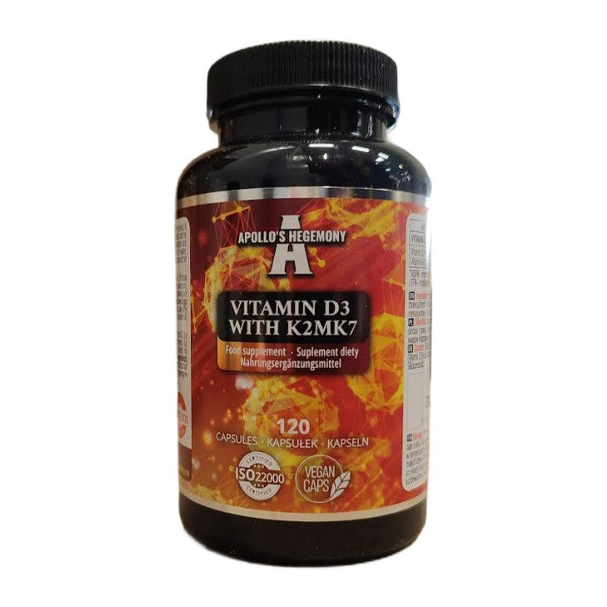 Apollo's Hegemony Vitamin D3 with K2 MK7 - 120 vcaps