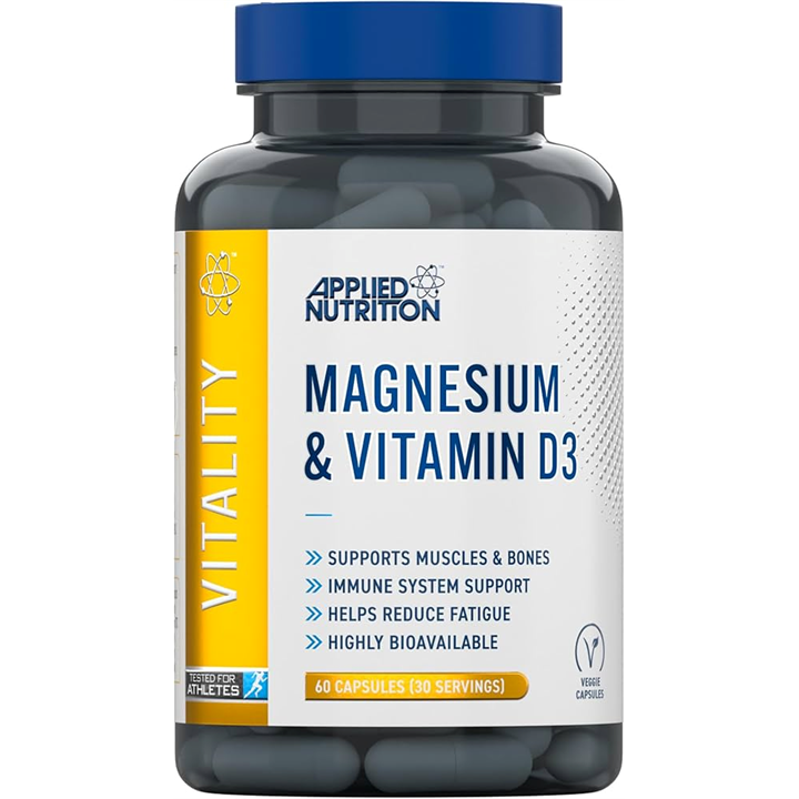 Applied Nutrition Magnesium + Vitamin D3 60 Caps