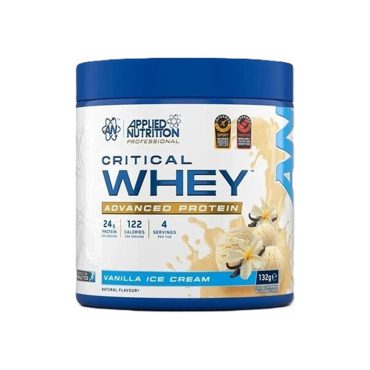Applied Nutrition Critical Whey, Vanilla Ice Cream - 132g (4 servi