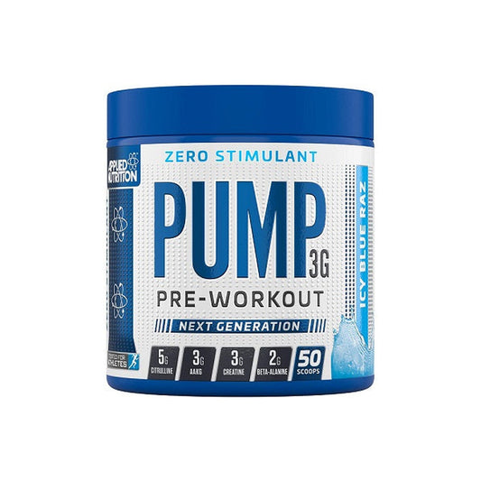Applied Nutrition Pump 3G Pre-Workout (Zero Stimulant), Icy Blue R