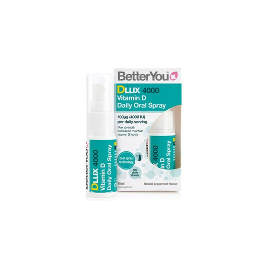 BetterYou DLux 4000 Daily Vitamin D Oral Spray, Natural Peppermint
