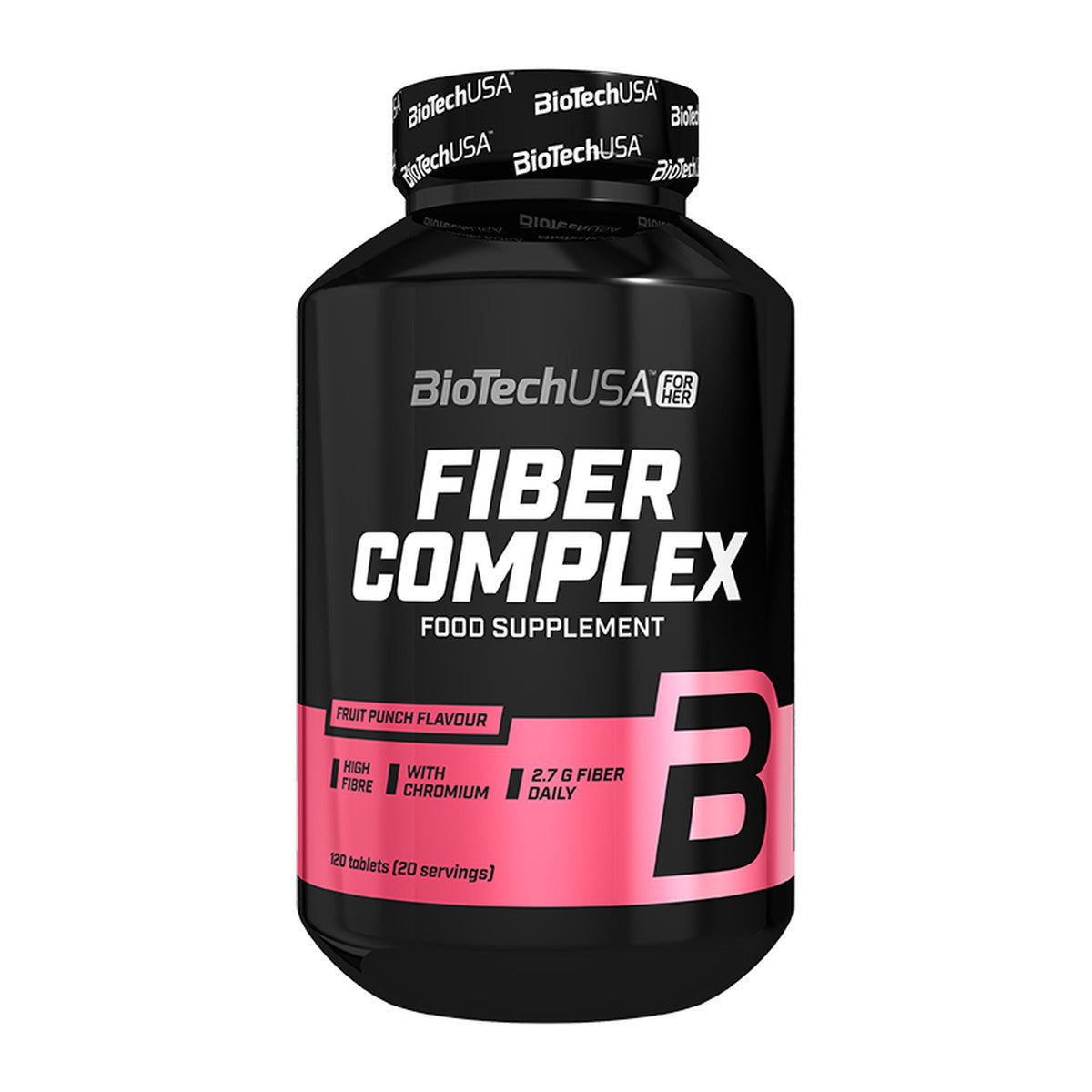 BioTechUSA Fiber Complex, Fruit Punch - 120 tablets
