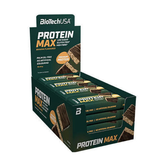 BioTechUSA Protein Max Bar, Banana - 16 x 45g