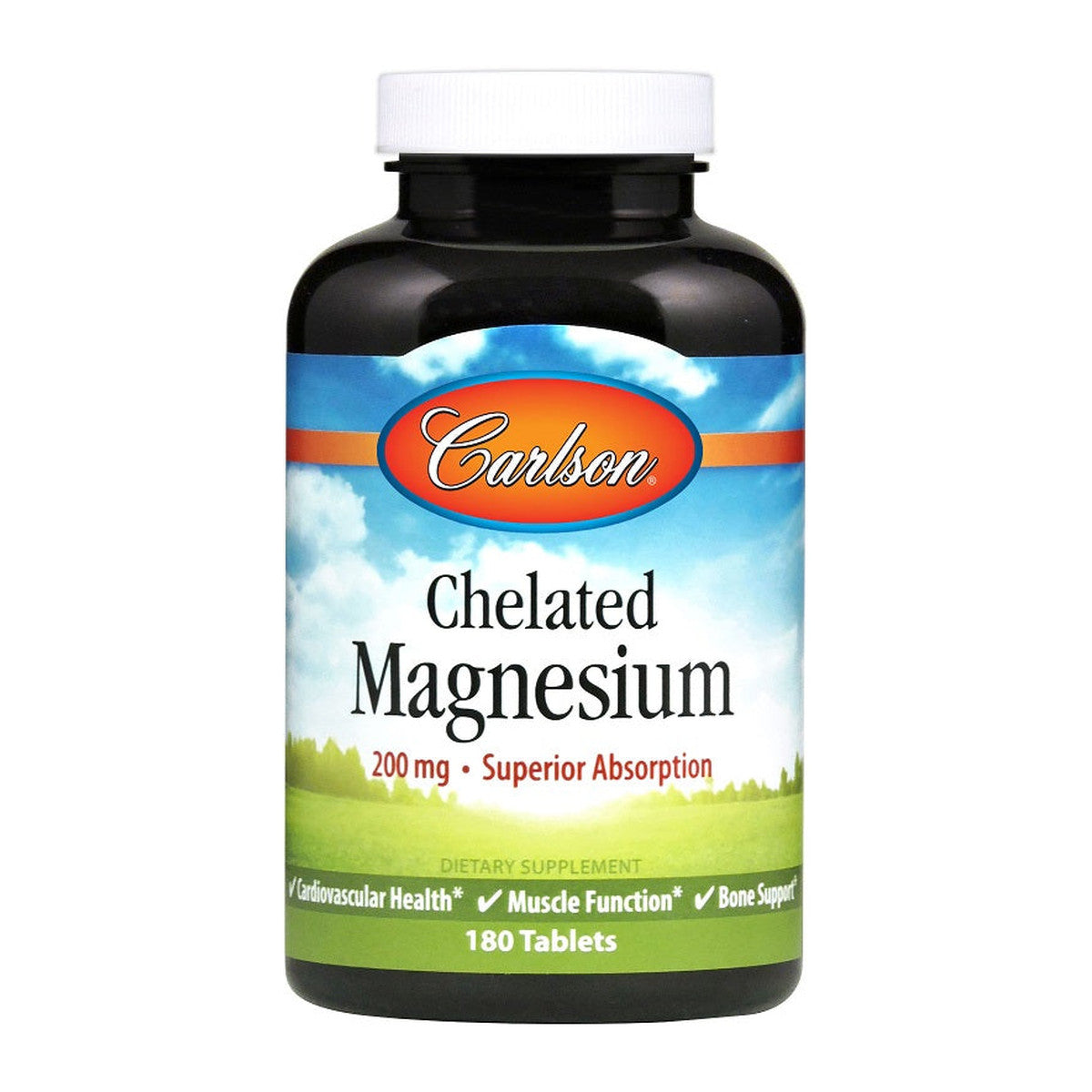 Carlson Labs Chelated Magnesium, 200mg - 180 tablets