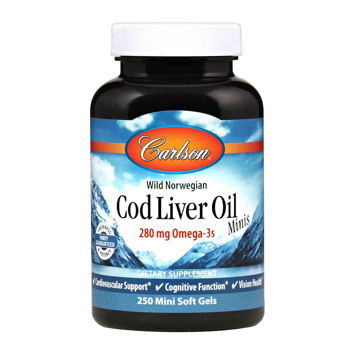 Carlson Labs Cod Liver Oil Minis, 280mg - 250 mini softgels
