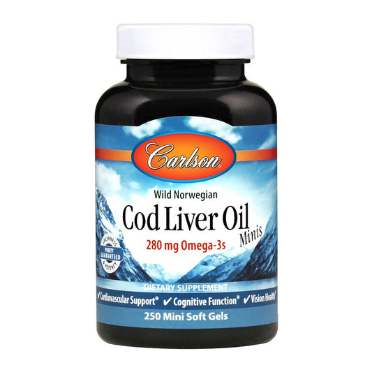 Carlson Labs Cod Liver Oil Minis, 280mg - 250 mini softgels