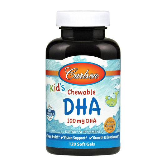 Carlson Labs Kid's Chewable DHA, 100mg Orange - 120 softgels