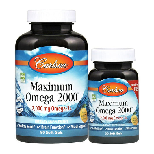 Carlson Labs Maximum Omega 2000 - 90 + 30 softgels