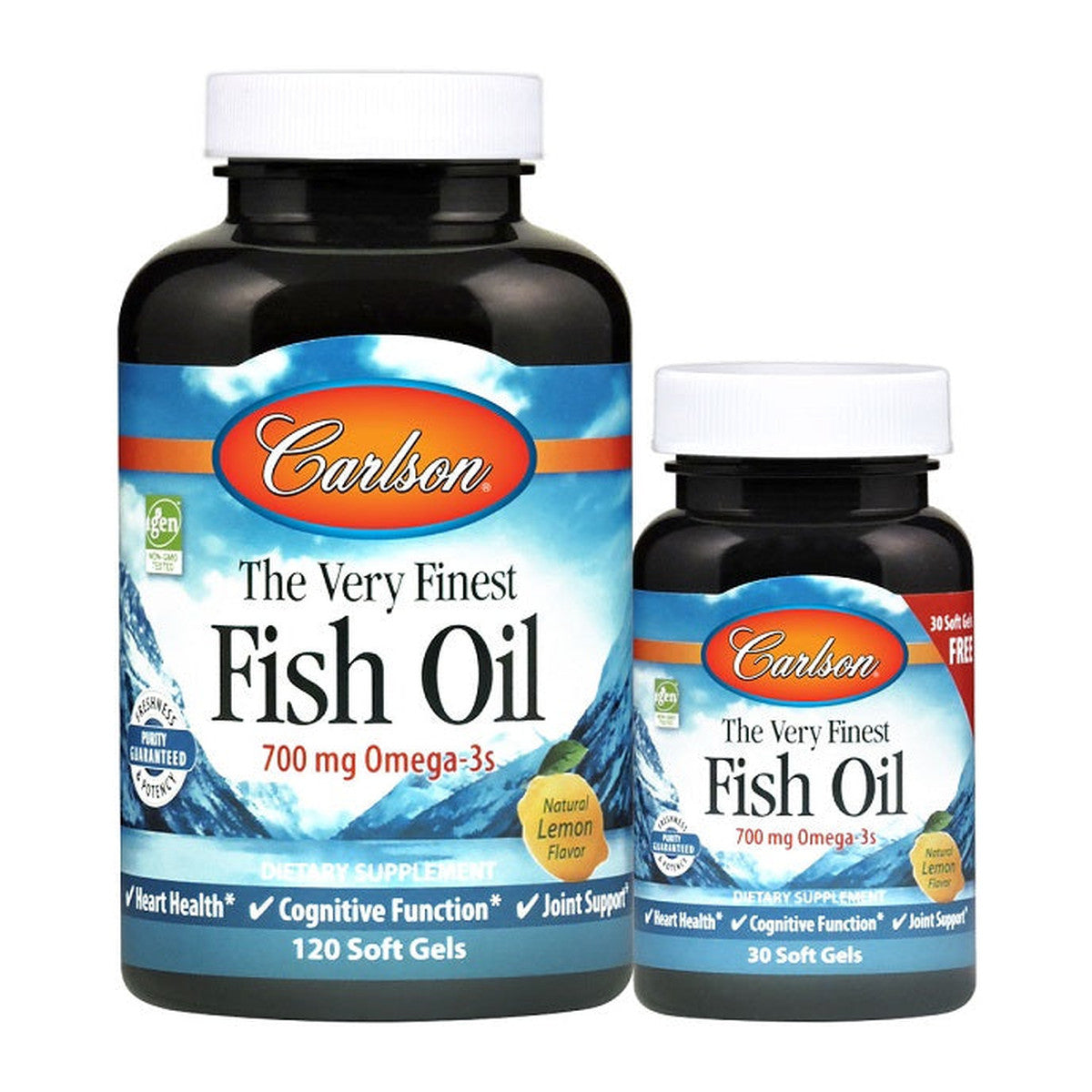 Carlson Labs The Very Finest Fish Oil - 700mg Omega-3s, Natural Or