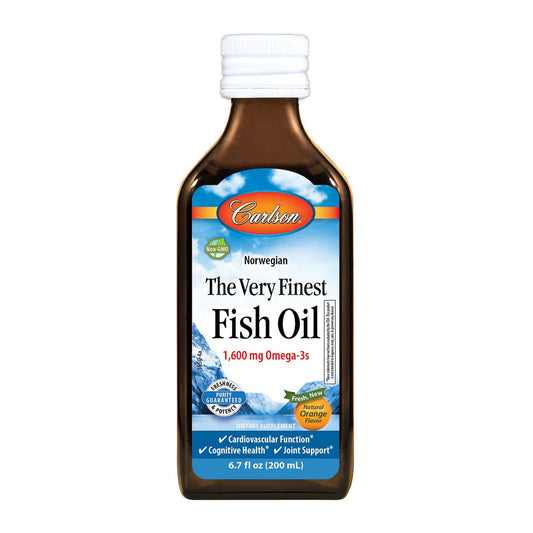 Carlson Labs The Very Finest Fish Oil, Natural Lemon - 200 ml.