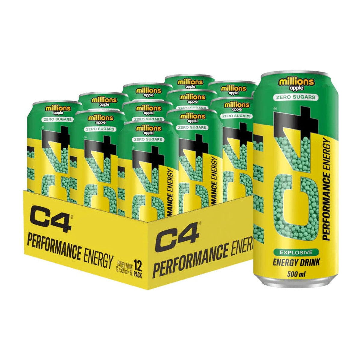 Cellucor C4 Performance Energy, Millions Apple - 12 x 500 ml.