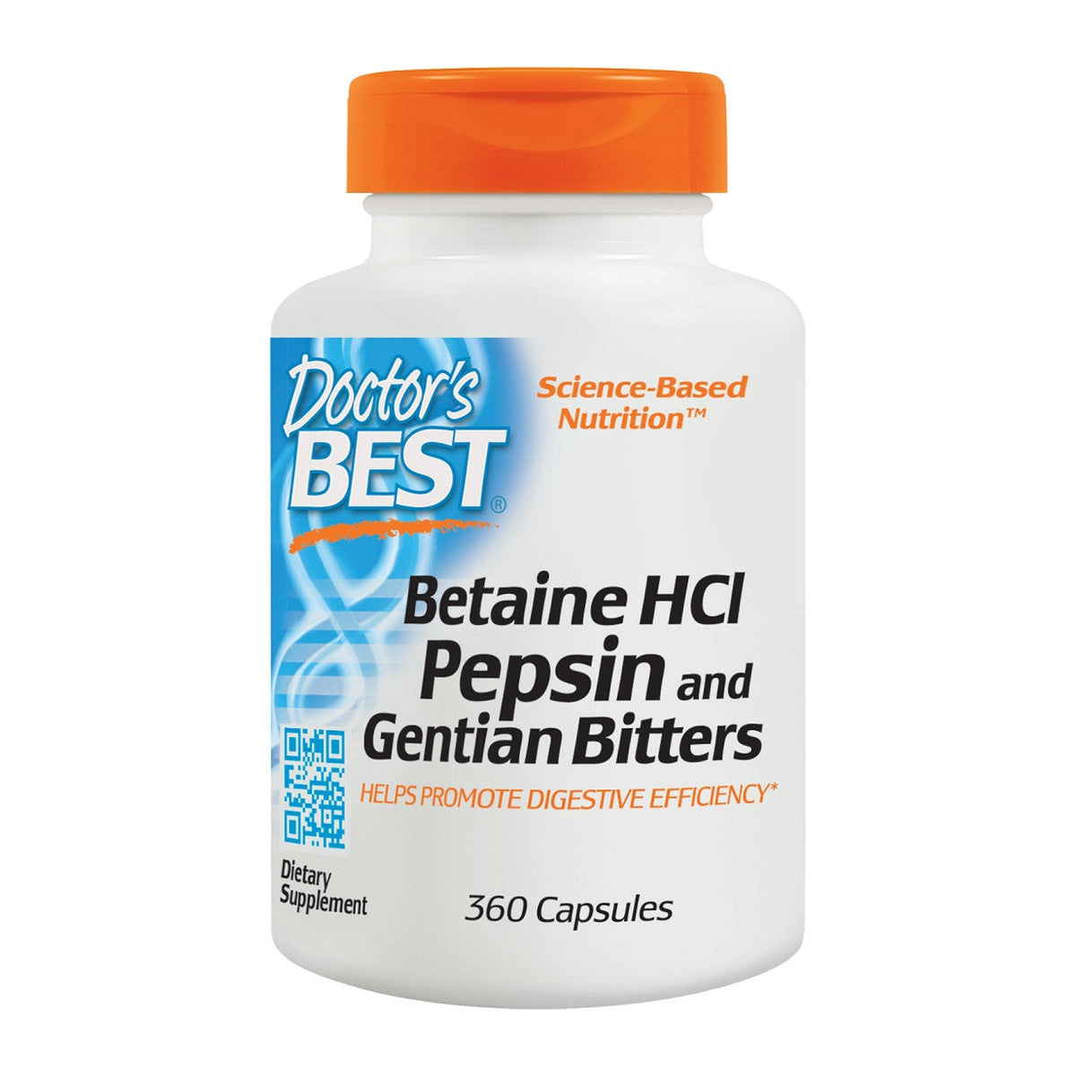 Doctor's Best Betaine HCl Pepsin & Gentian Bitters - 360 caps